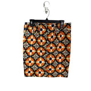 Zara Basic EUC Abstract Floral Geometric Print High Waist Mini Skirt Size M
